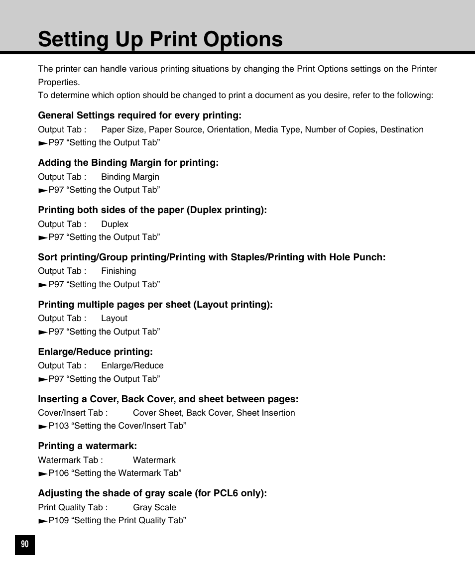 Setting up print options | Toshiba 810 User Manual | Page 92 / 218