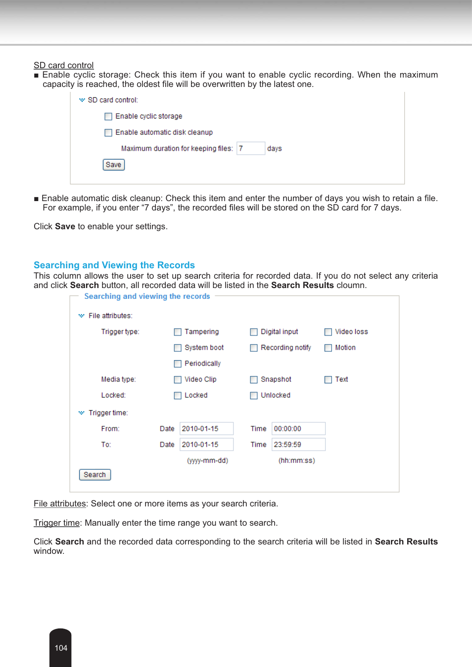 Toshiba IK-WB30A User Manual | Page 104 / 121