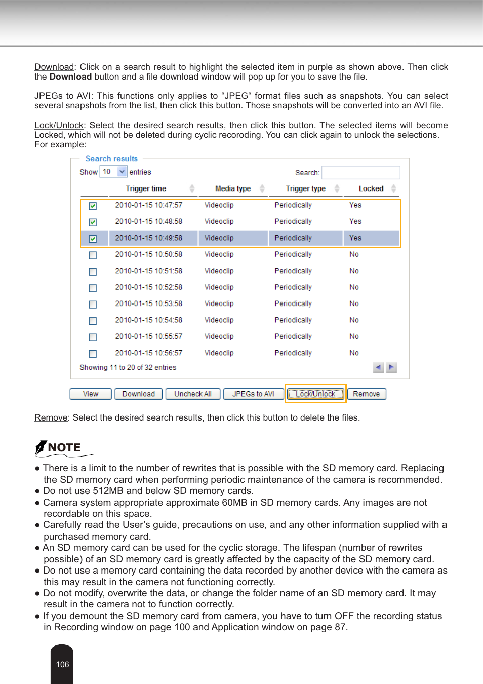Toshiba IK-WB30A User Manual | Page 106 / 121