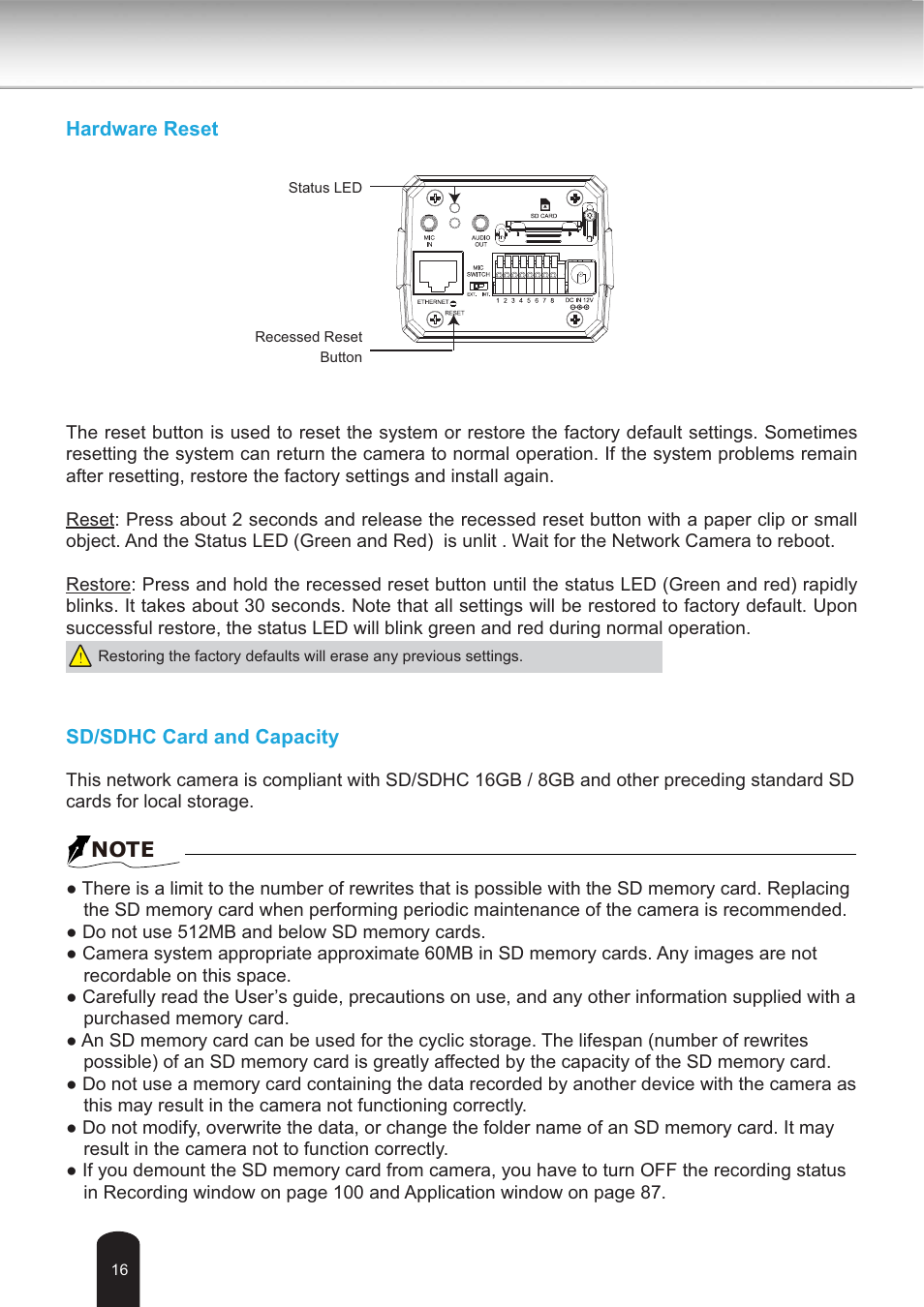 Toshiba IK-WB30A User Manual | Page 16 / 121