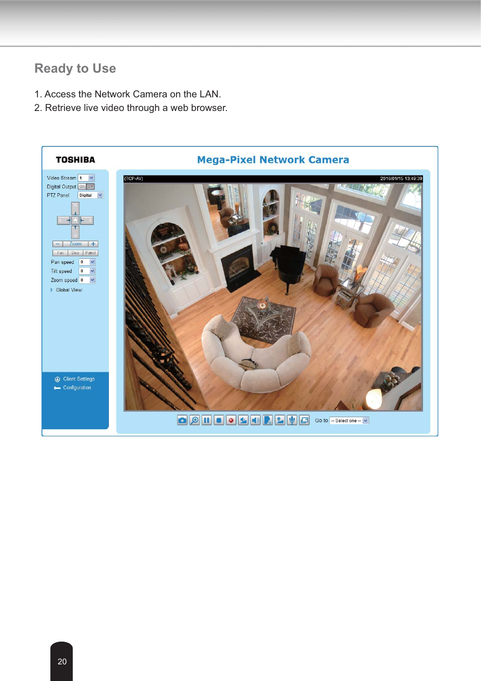 Ready to use | Toshiba IK-WB30A User Manual | Page 20 / 121
