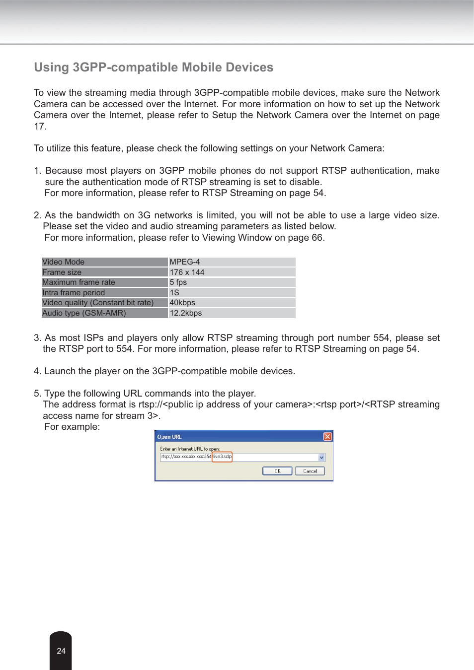 Using 3gpp-compatible mobile devices | Toshiba IK-WB30A User Manual | Page 24 / 121