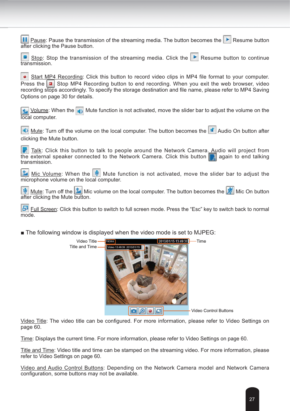 Toshiba IK-WB30A User Manual | Page 27 / 121