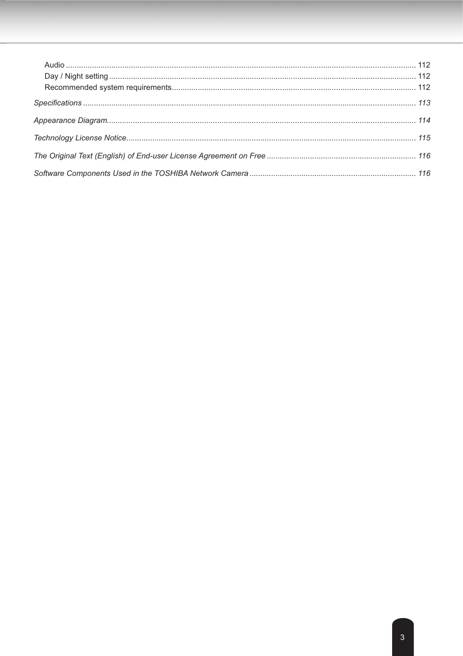 Toshiba IK-WB30A User Manual | Page 3 / 121