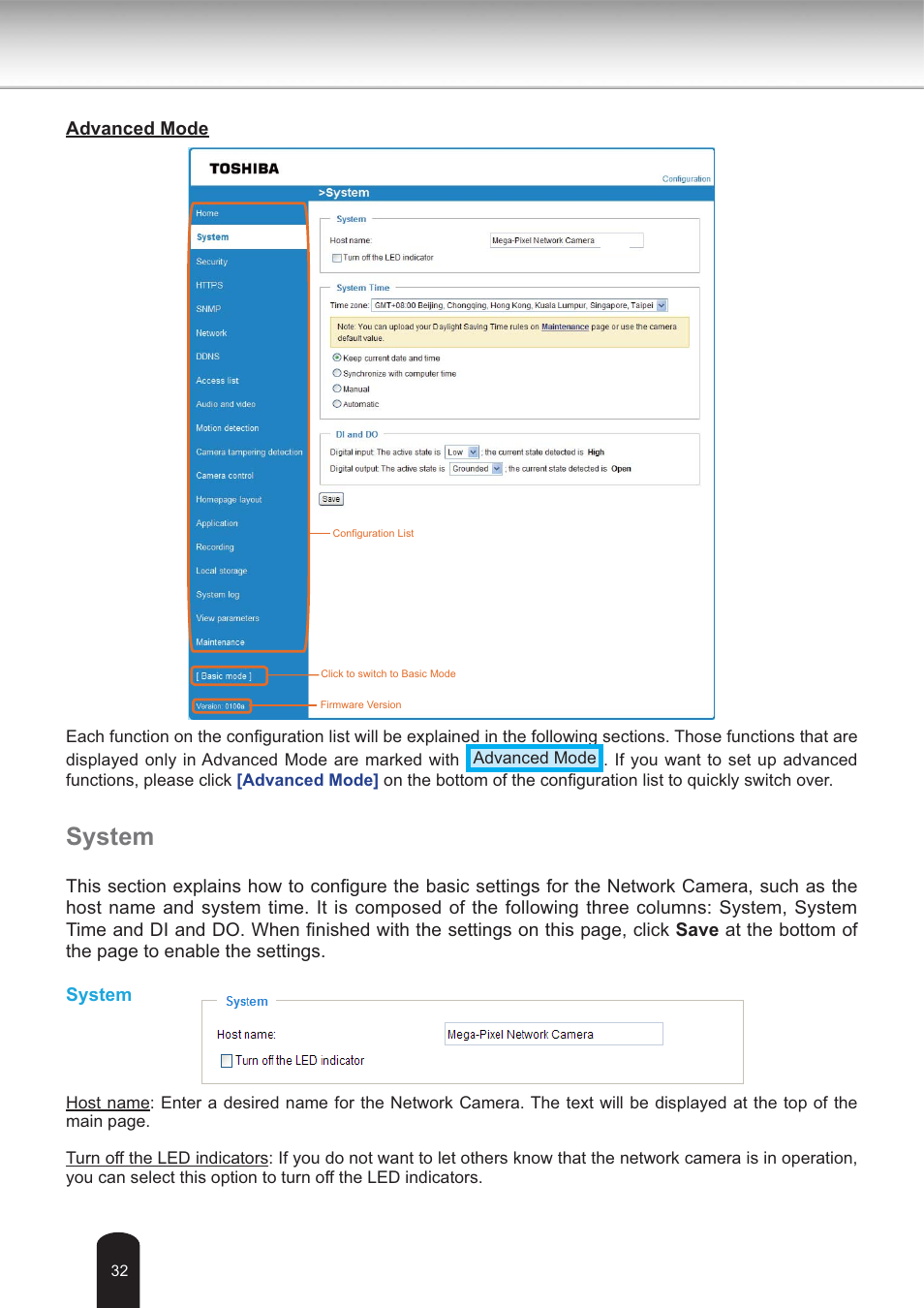 System | Toshiba IK-WB30A User Manual | Page 32 / 121