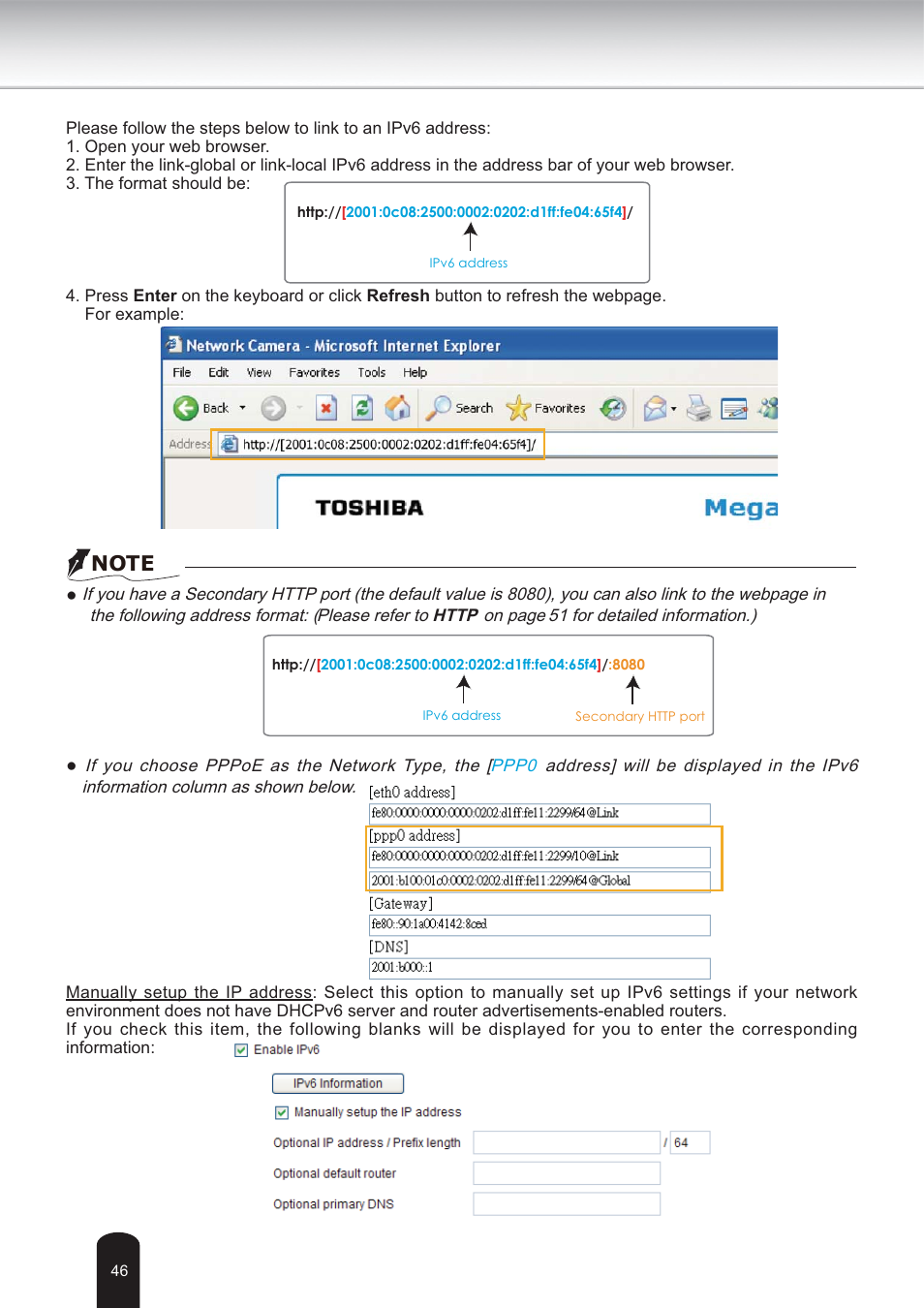 Toshiba IK-WB30A User Manual | Page 46 / 121