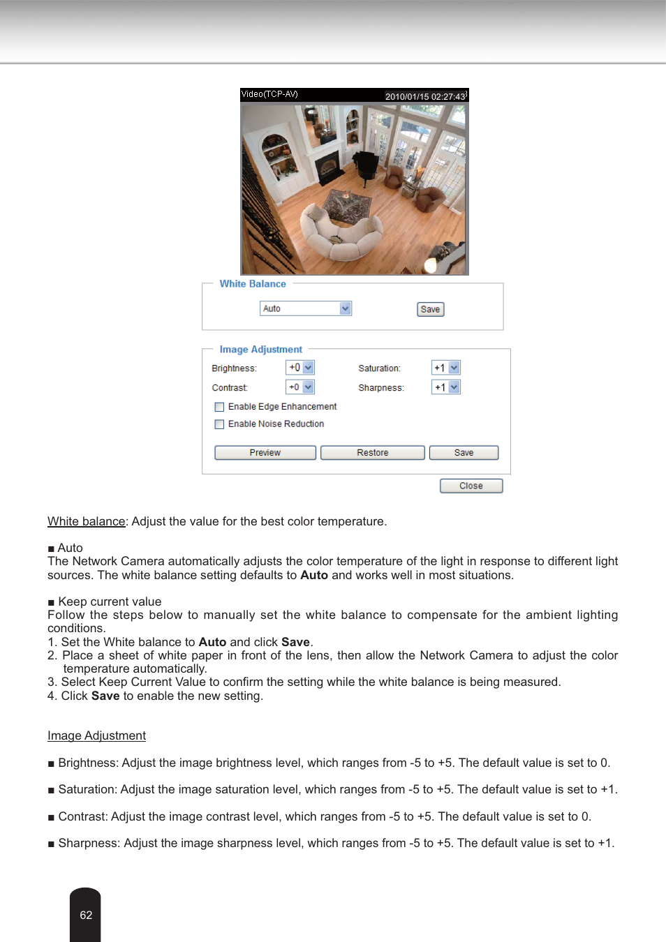 Toshiba IK-WB30A User Manual | Page 62 / 121