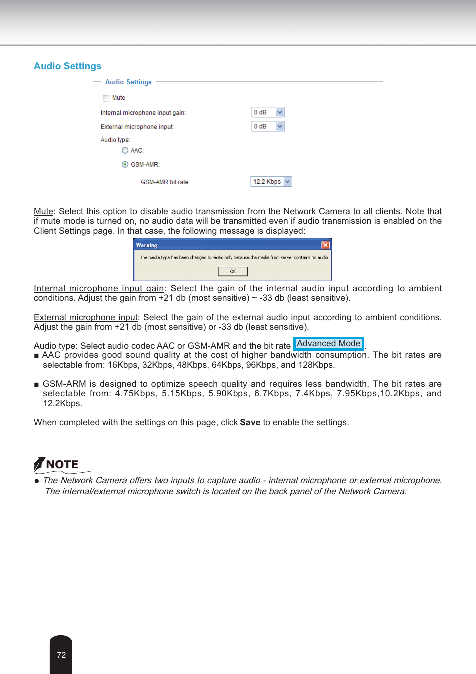 Toshiba IK-WB30A User Manual | Page 72 / 121