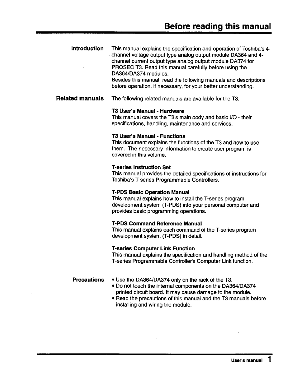 Toshiba DA364/DA374 User Manual | Page 3 / 34