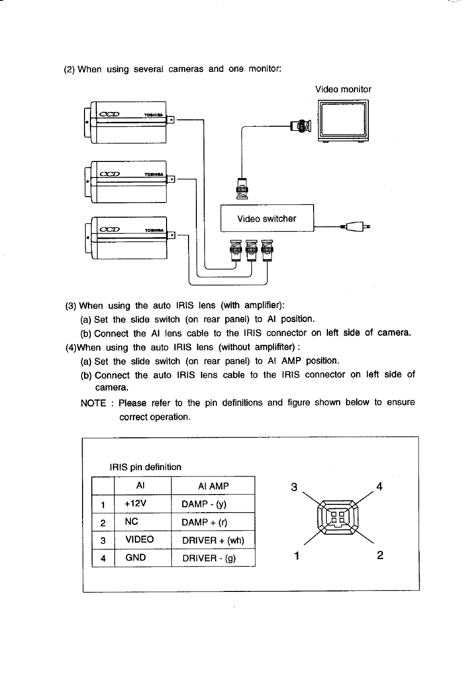 Toshiba CCD Monochrome Camera IK-539A User Manual | Page 6 / 10