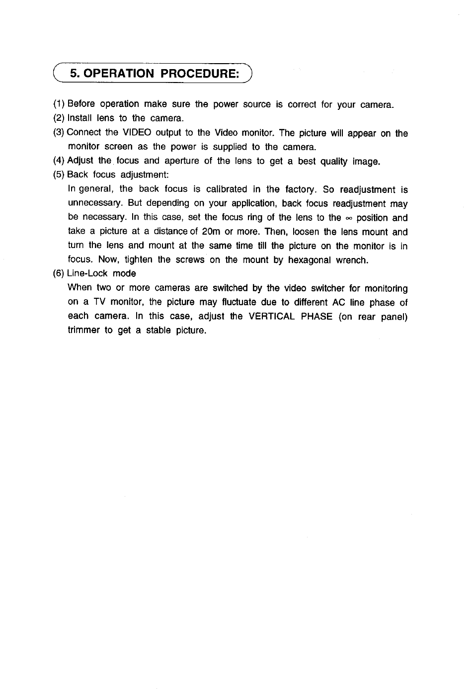 Toshiba CCD Monochrome Camera IK-539A User Manual | Page 7 / 10