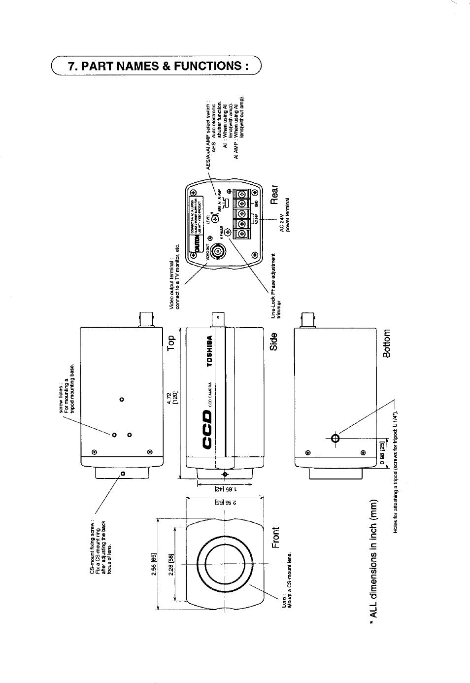 Toshiba CCD Monochrome Camera IK-539A User Manual | Page 9 / 10