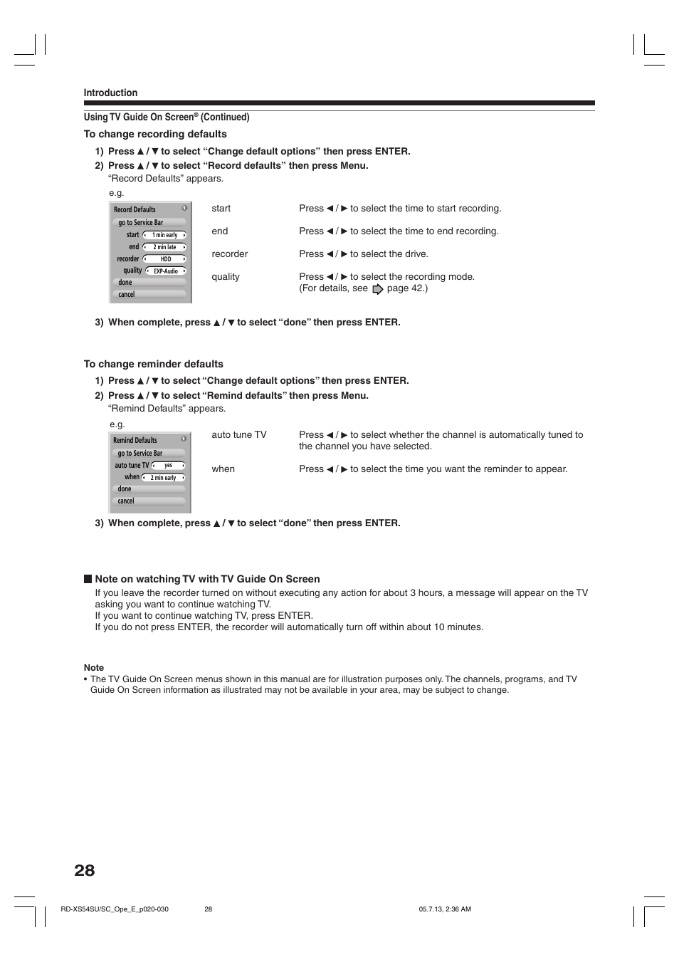 Toshiba RD-XS54SU User Manual | Page 28 / 100