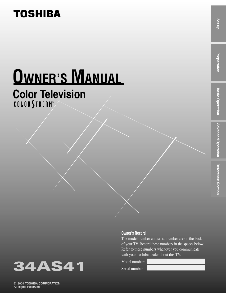 Toshiba 34AS41 User Manual | 35 pages