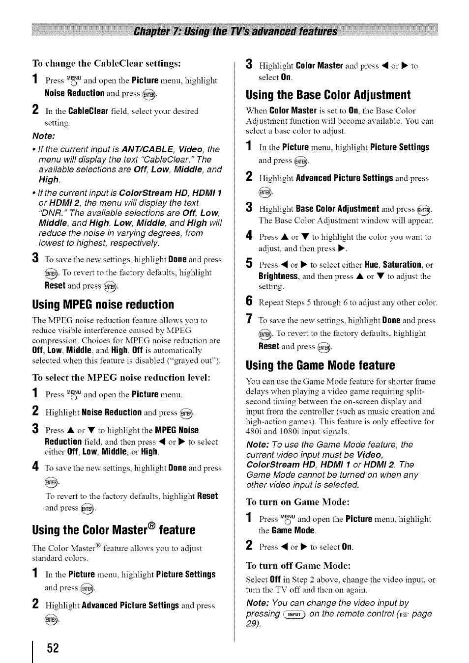 Toshiba 19SL410U User Manual | Page 52 / 62