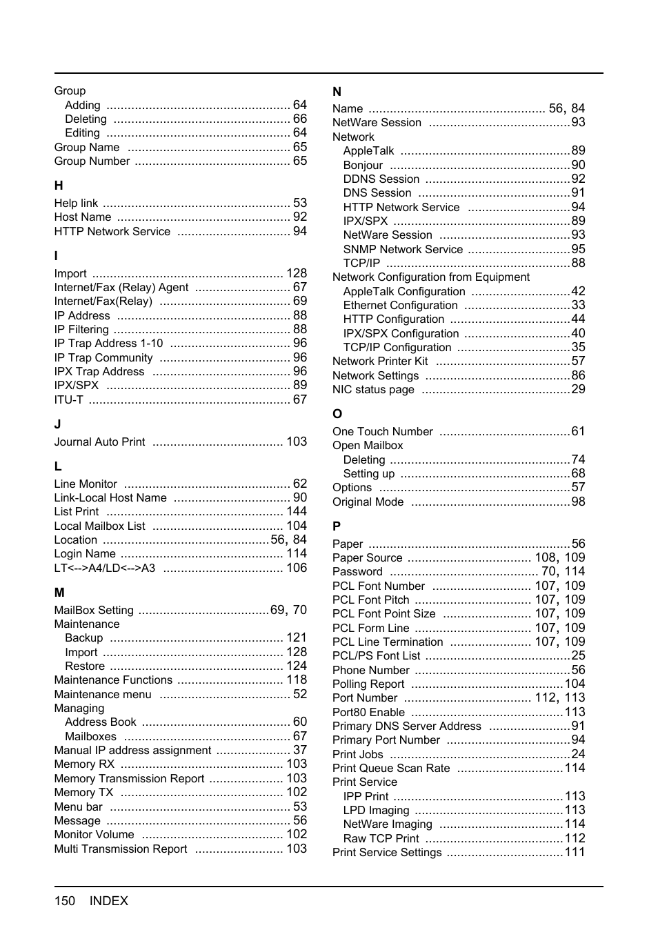 Toshiba GA-1190 User Manual | Page 152 / 156