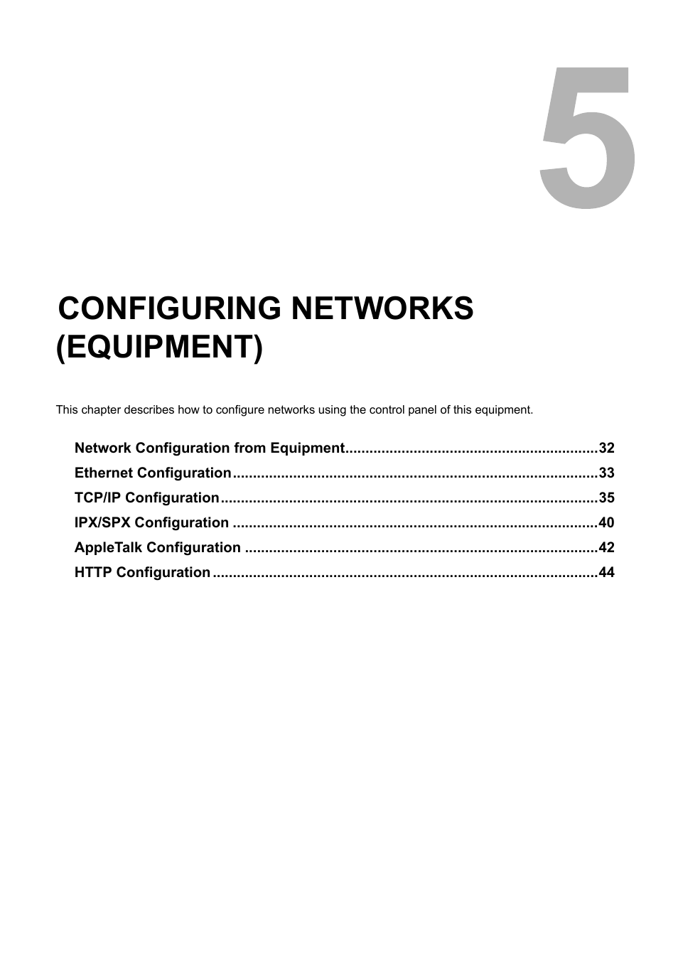 Configuring networks (equipment), Chapter 5, P.31 “configuring networks (equipment) | Toshiba GA-1190 User Manual | Page 33 / 156