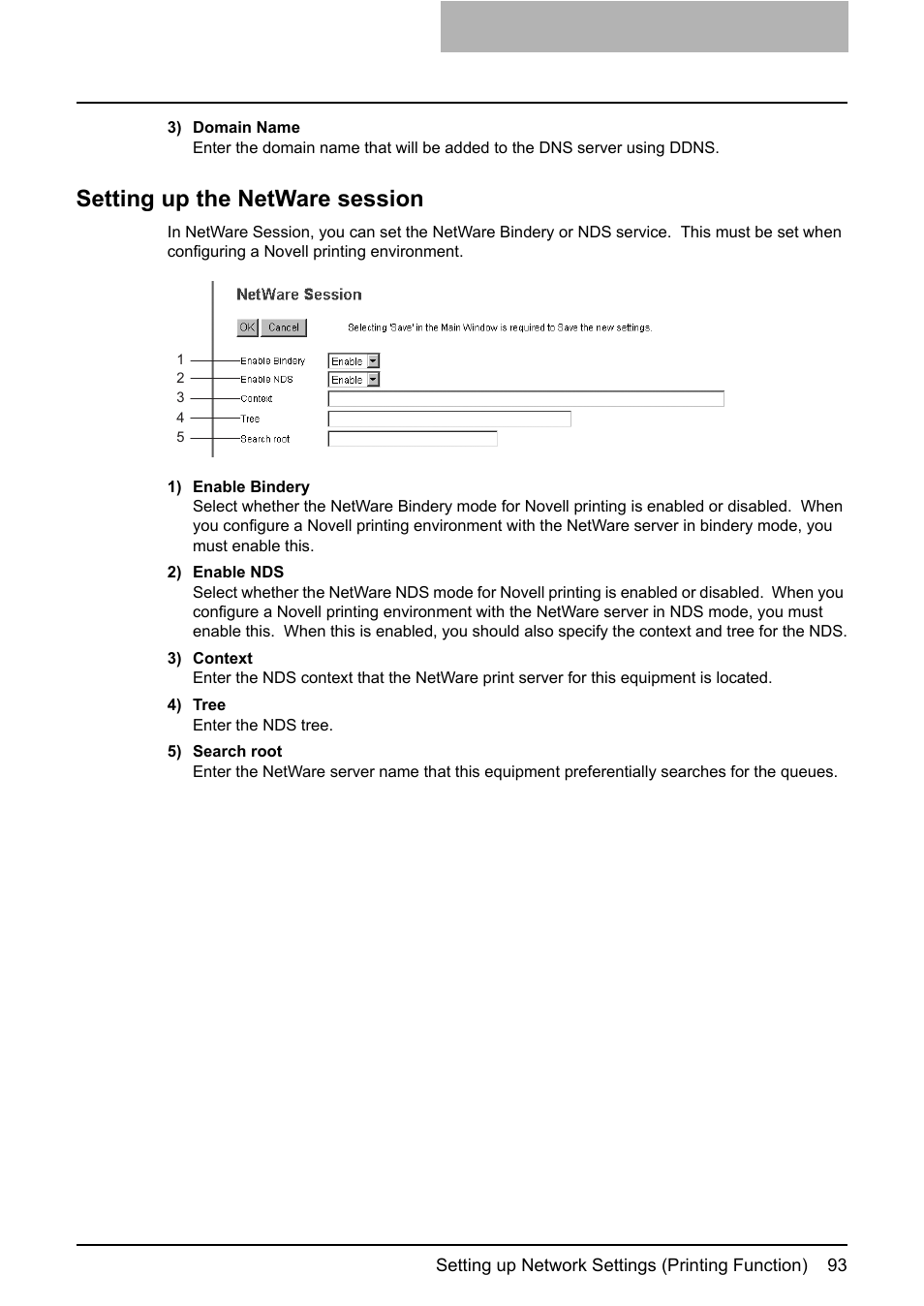 Setting up the netware session, P.93 “setting up the netware session | Toshiba GA-1190 User Manual | Page 95 / 156