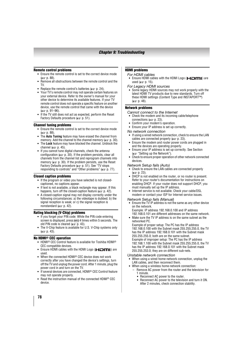 Toshiba 32TL515U User Manual | Page 78 / 102
