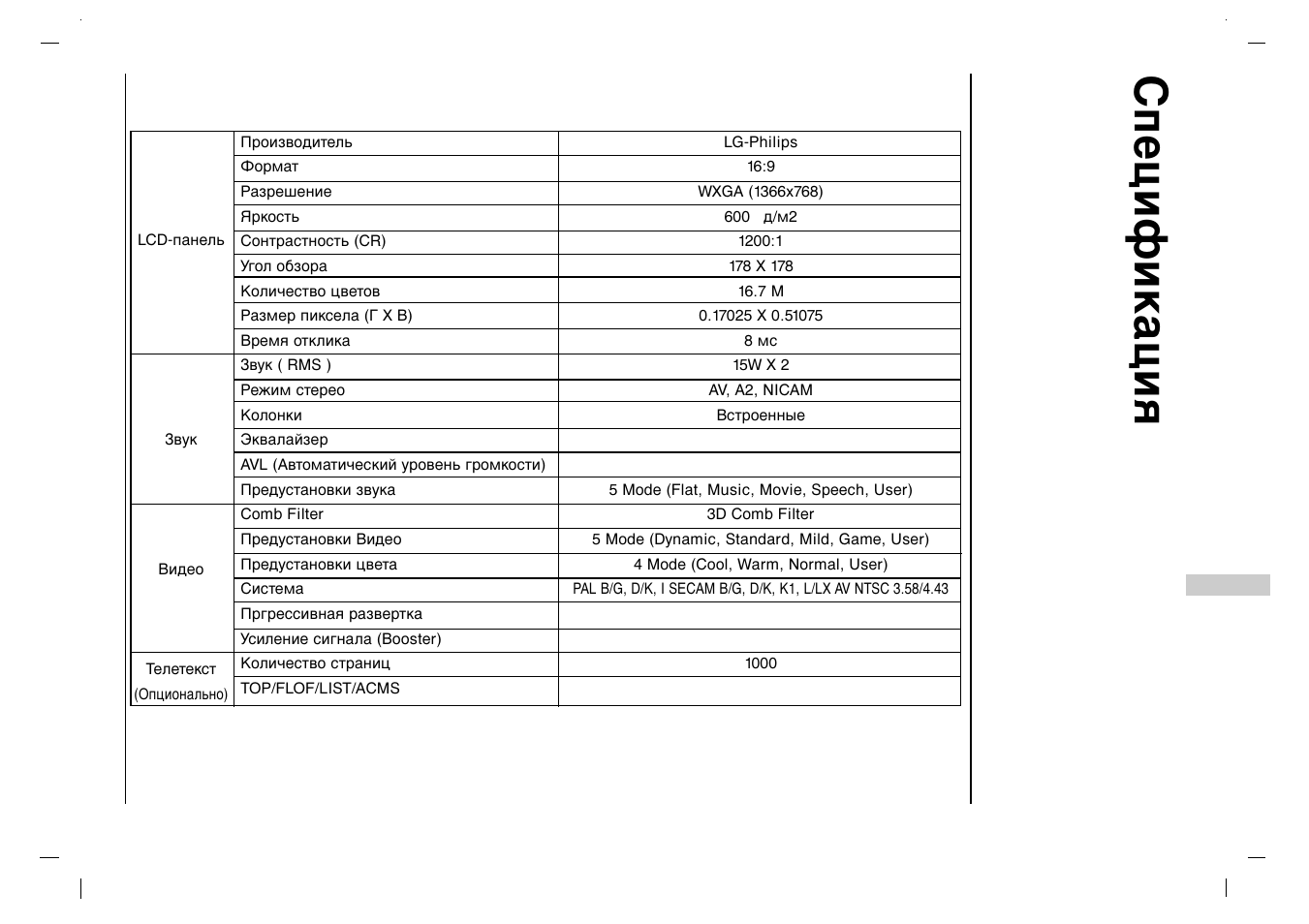 Ôâˆëùëí‡ˆëˇ | Rolsen RL-37IT40 User Manual | Page 215 / 244