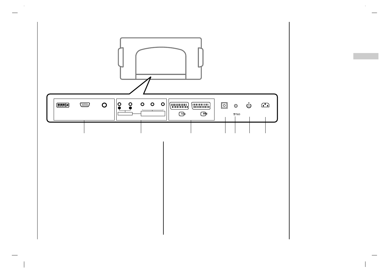 Emplacement et fonctions des commandes, Face arri è re | Rolsen RL-37IT40 User Manual | Page 43 / 244