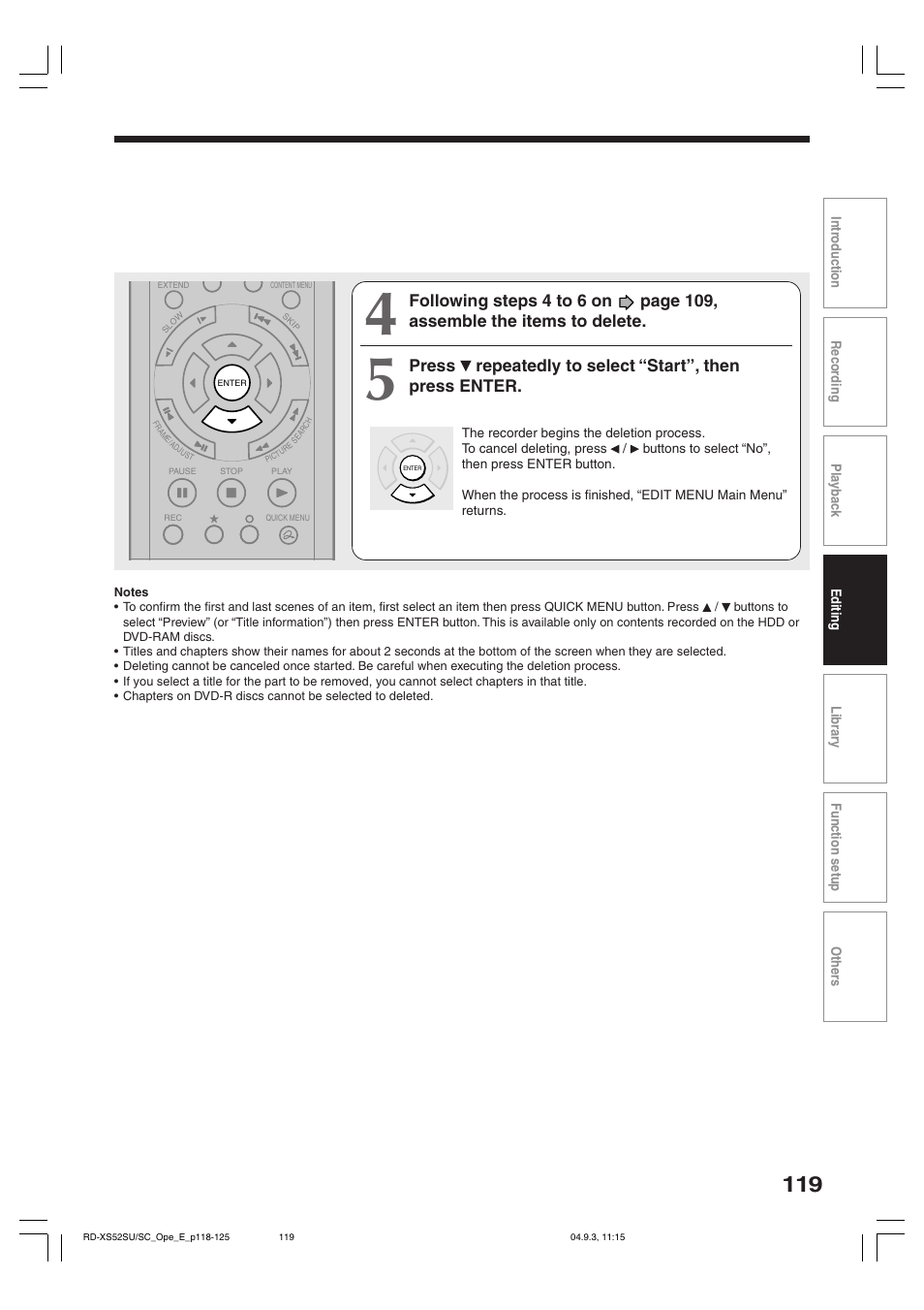 Toshiba RD-XS52SC User Manual | Page 119 / 179