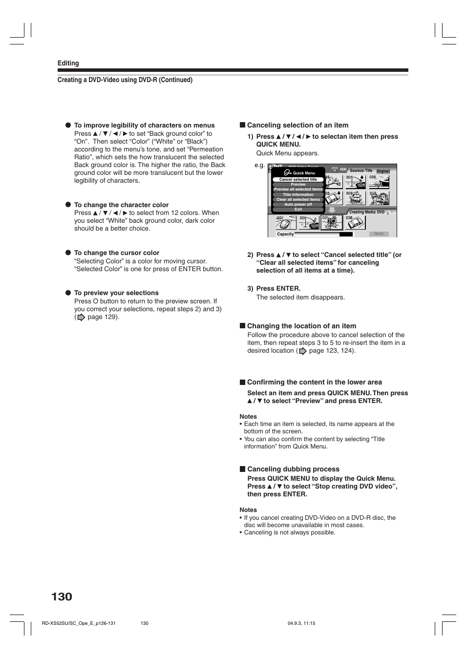 Toshiba RD-XS52SC User Manual | Page 130 / 179