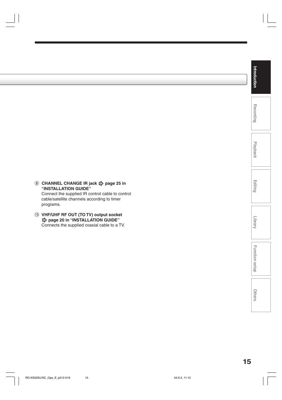 Toshiba RD-XS52SC User Manual | Page 15 / 179