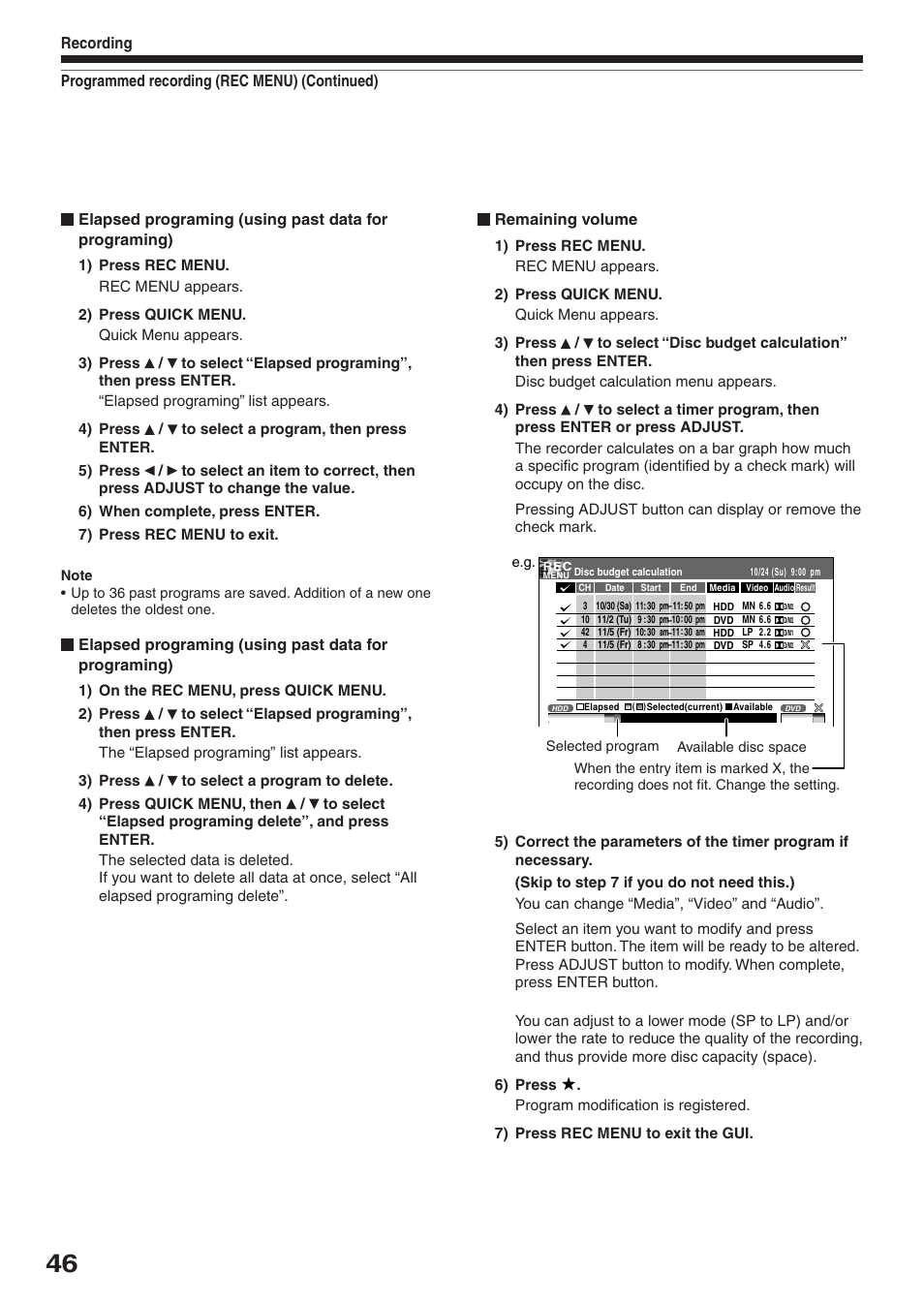 Toshiba RD-XS52SC User Manual | Page 46 / 179