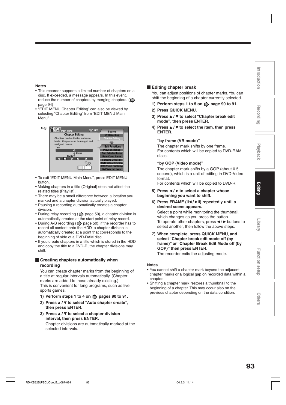Toshiba RD-XS52SC User Manual | Page 93 / 179