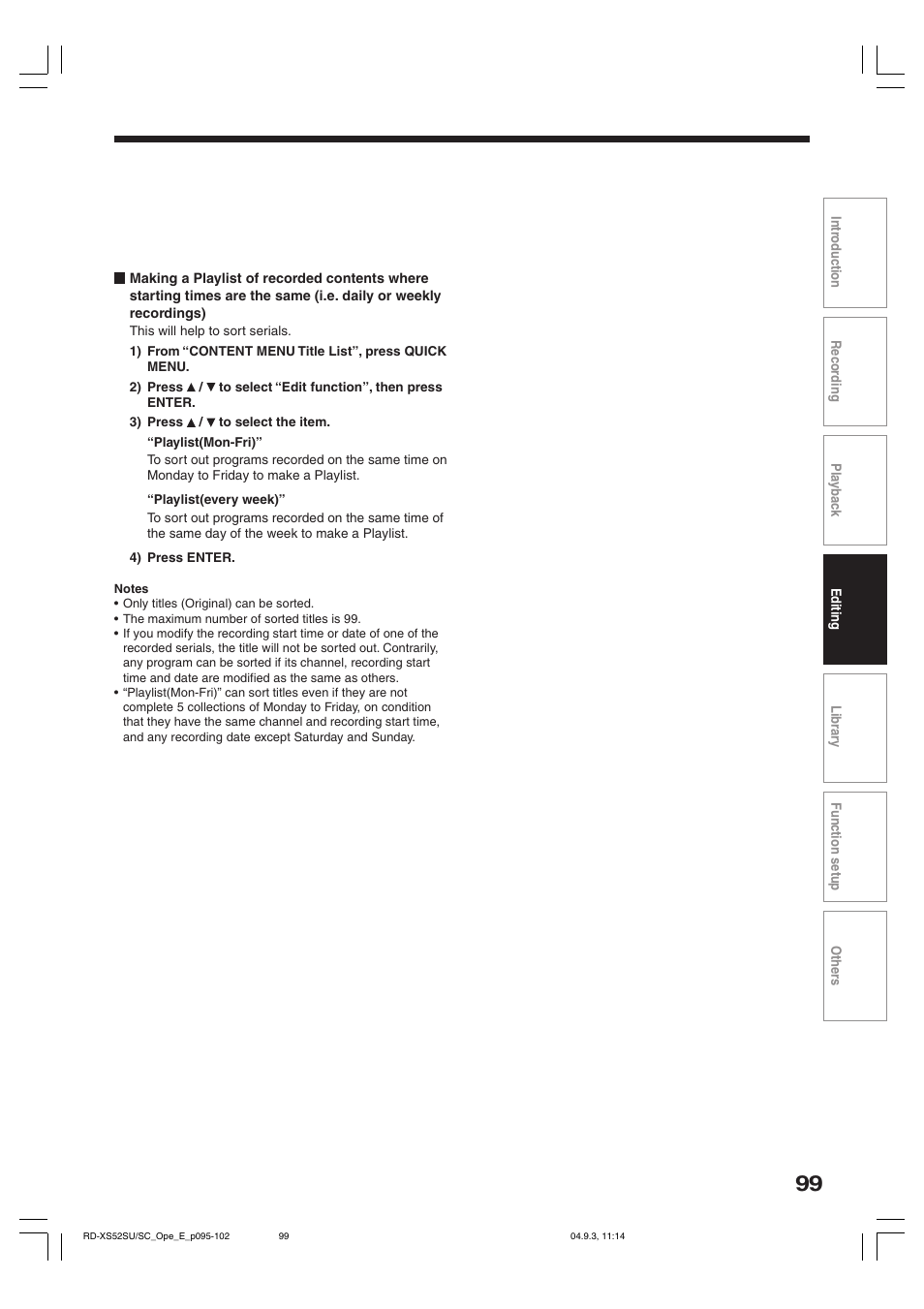 Toshiba RD-XS52SC User Manual | Page 99 / 179