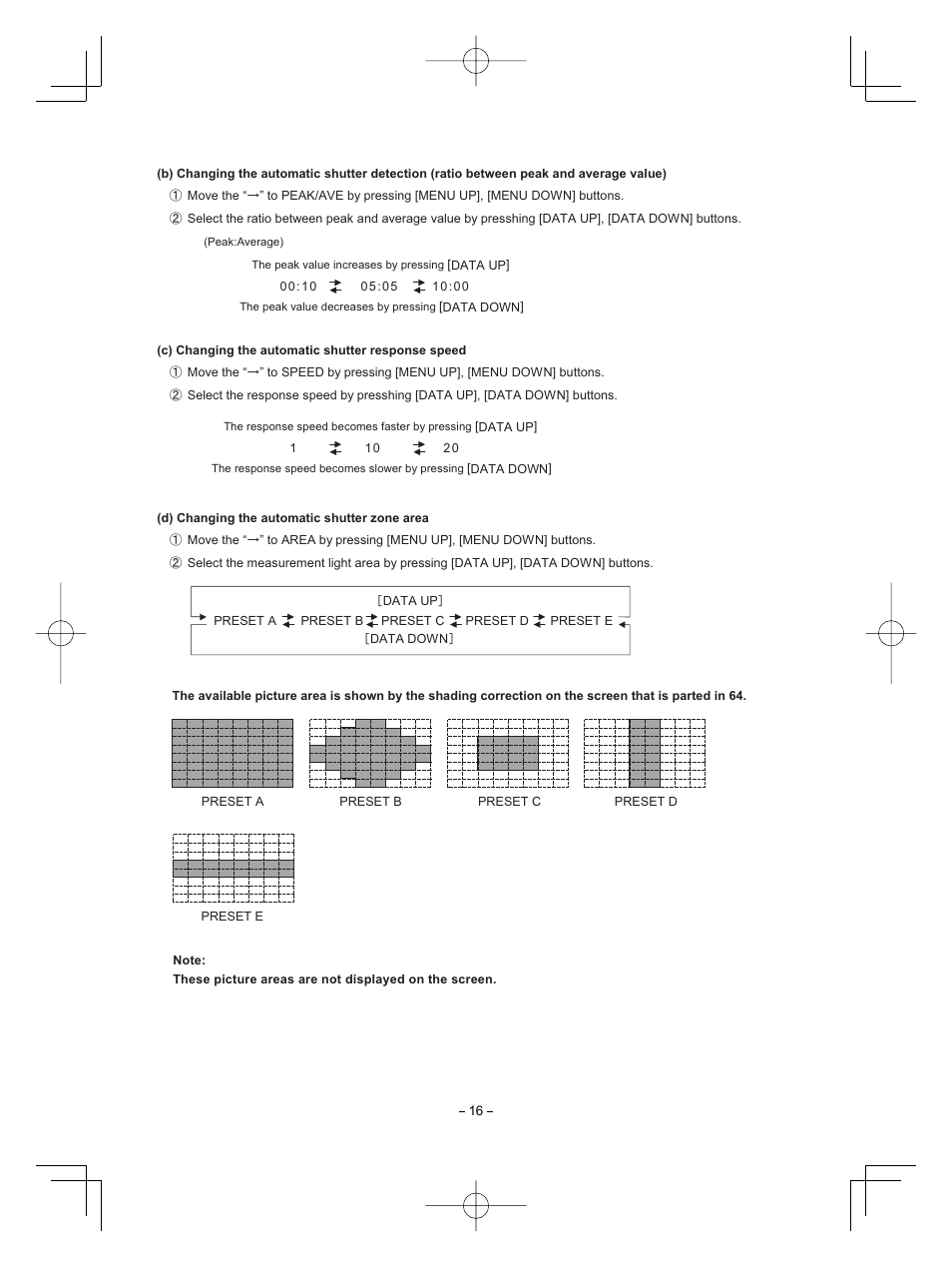 Toshiba CMOS Color Camera IK-HR1D User Manual | Page 16 / 28