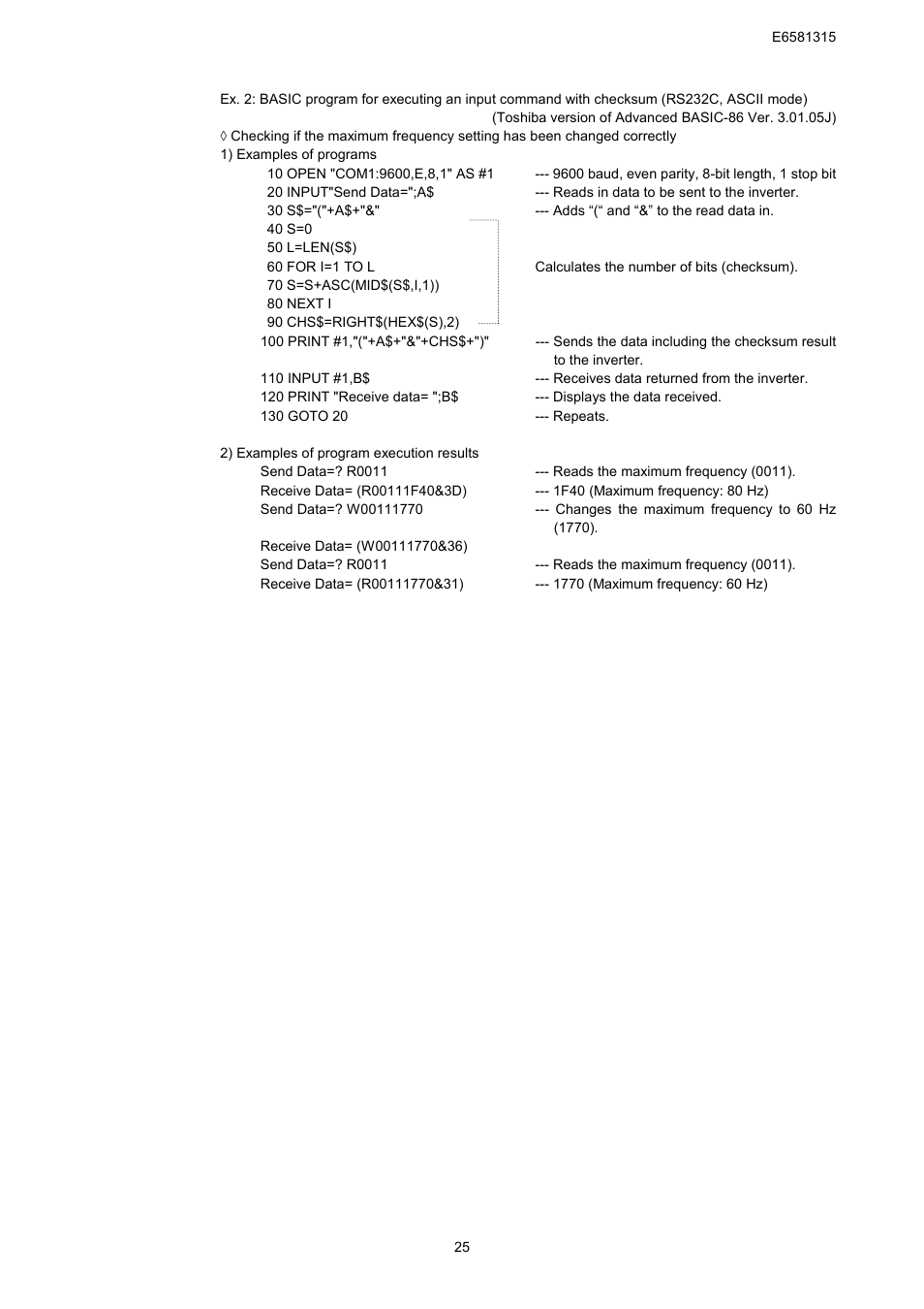 Toshiba Tosvert RS485 User Manual | Page 26 / 73