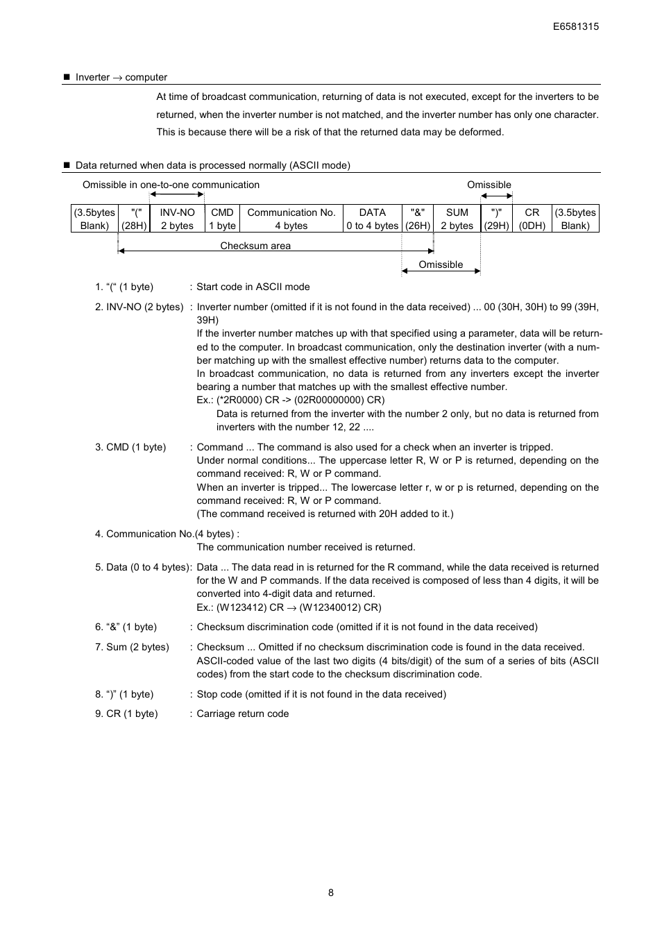 Toshiba Tosvert RS485 User Manual | Page 9 / 73