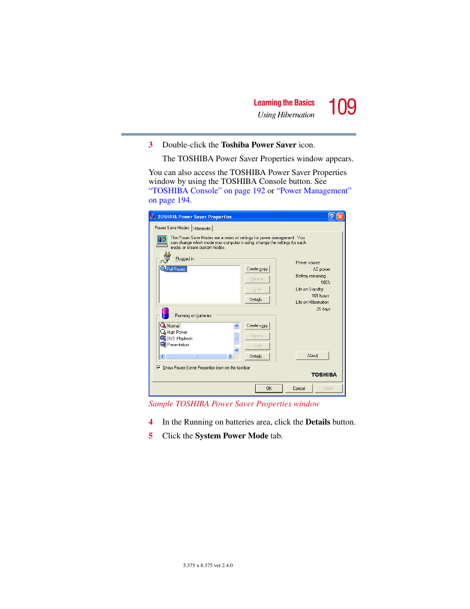 Toshiba Satellite 2415 Series User Manual | Page 109 / 279