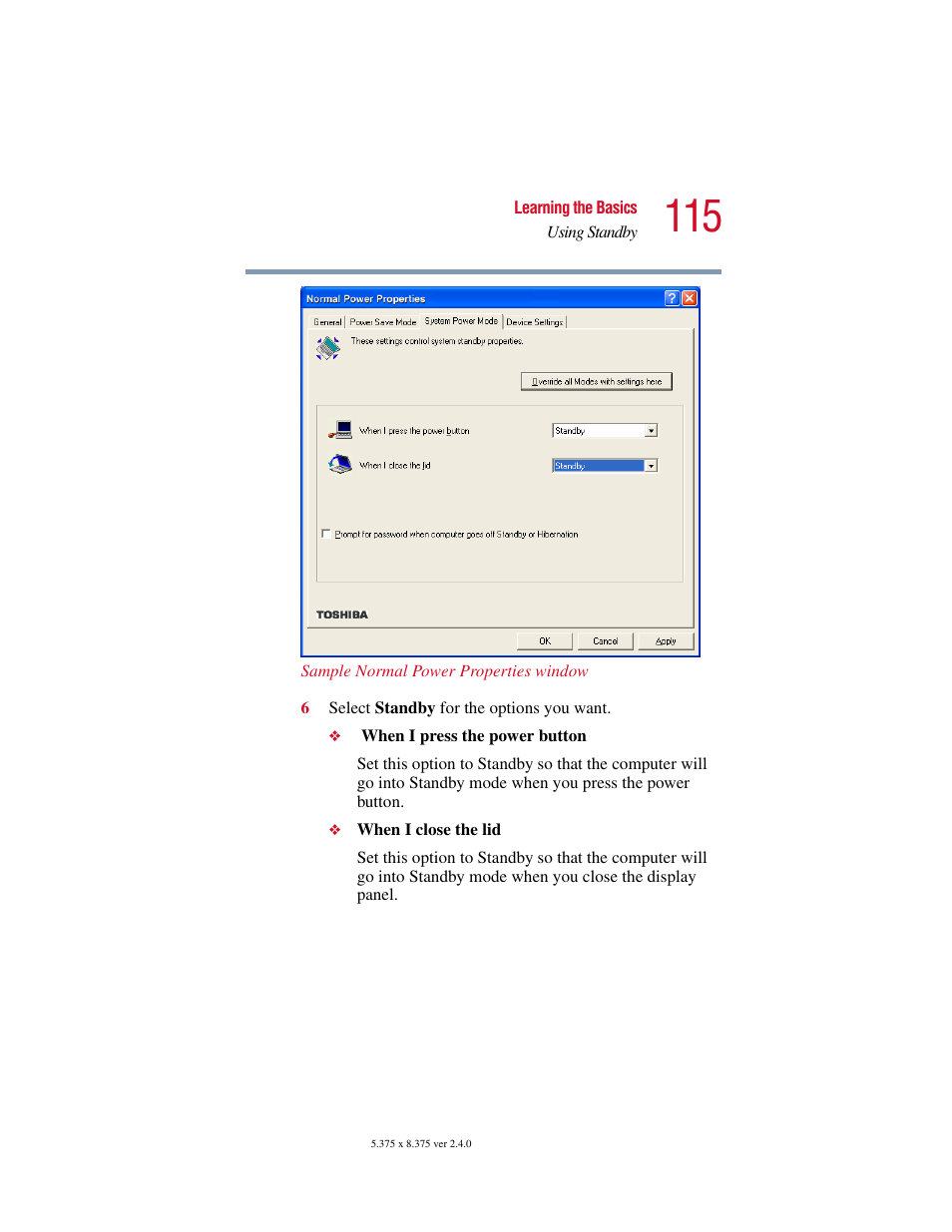 Toshiba Satellite 2415 Series User Manual | Page 115 / 279