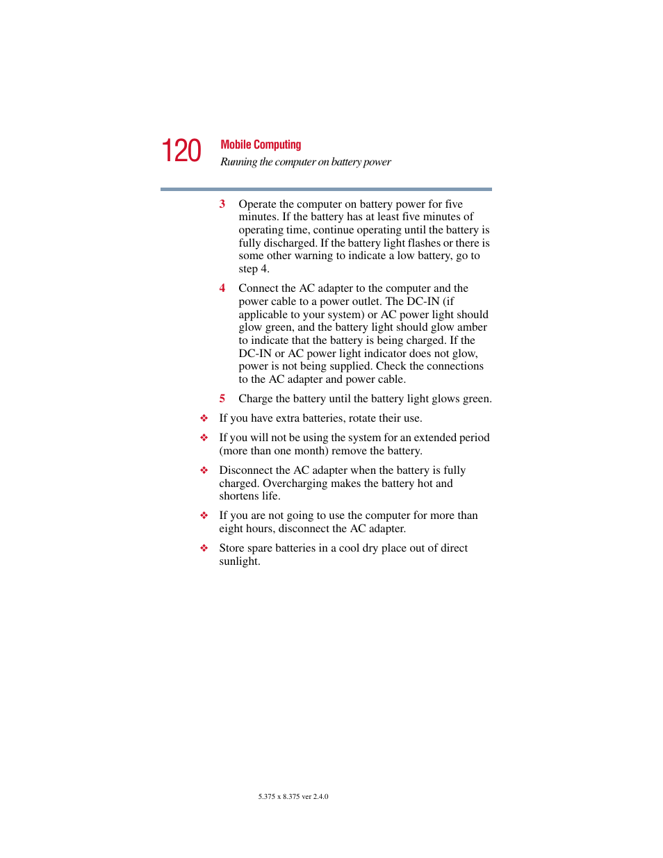 Toshiba Satellite 2415 Series User Manual | Page 120 / 279