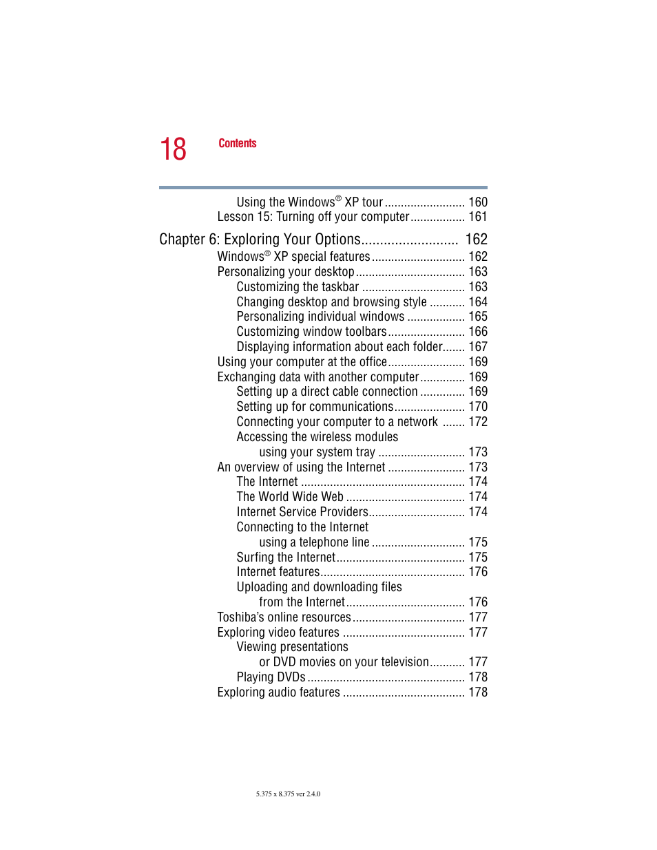 Toshiba Satellite 2415 Series User Manual | Page 18 / 279