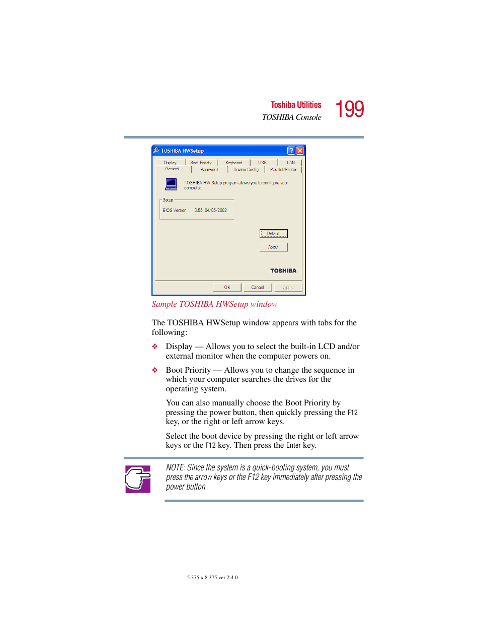 Toshiba Satellite 2415 Series User Manual | Page 199 / 279