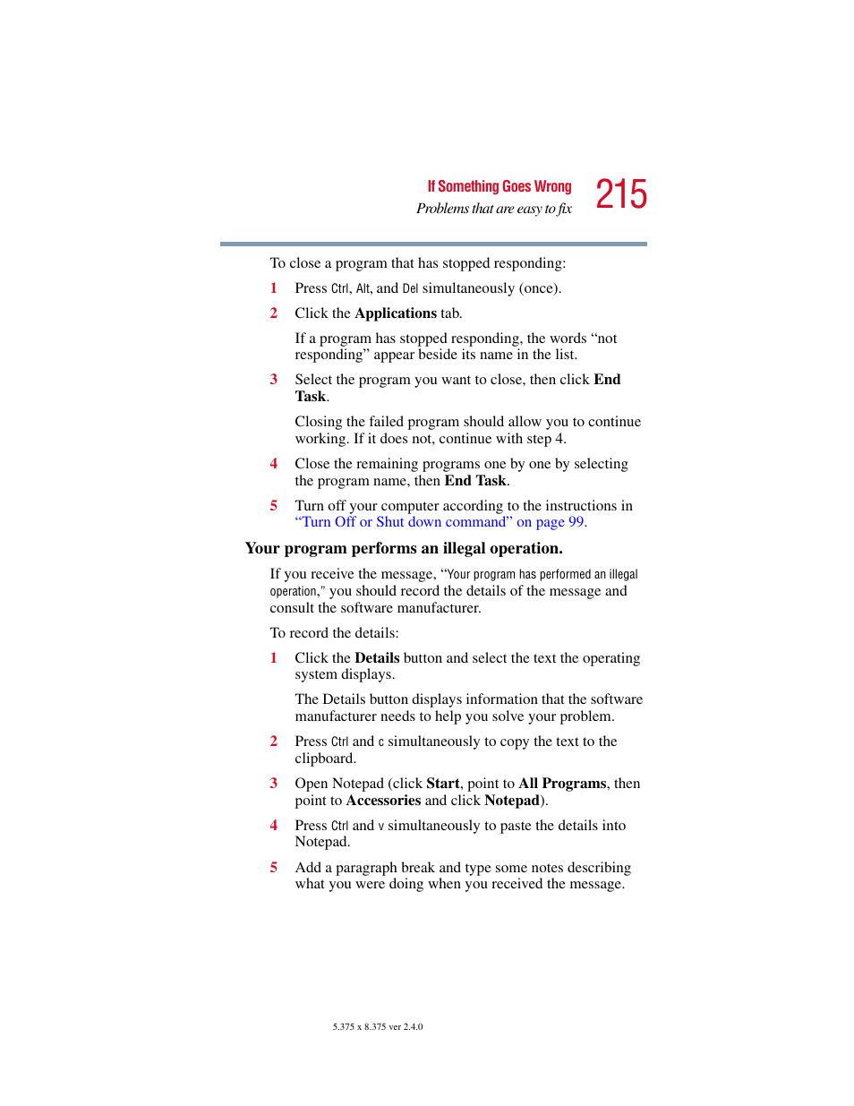 Toshiba Satellite 2415 Series User Manual | Page 215 / 279