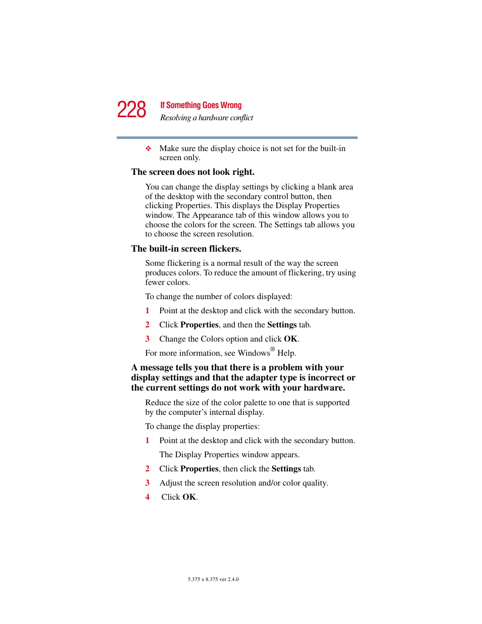 Toshiba Satellite 2415 Series User Manual | Page 228 / 279