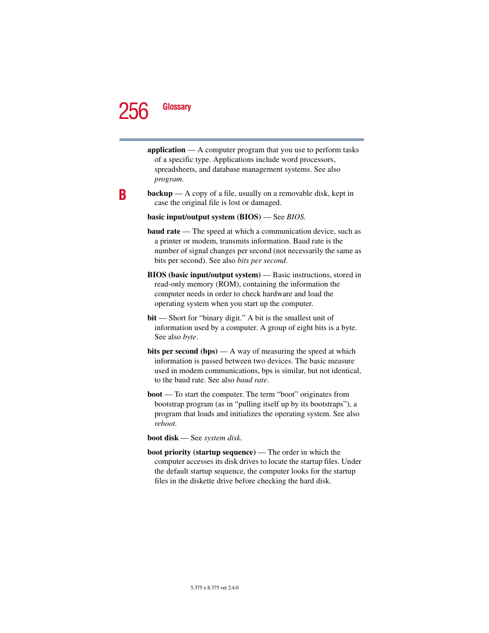 Toshiba Satellite 2415 Series User Manual | Page 256 / 279