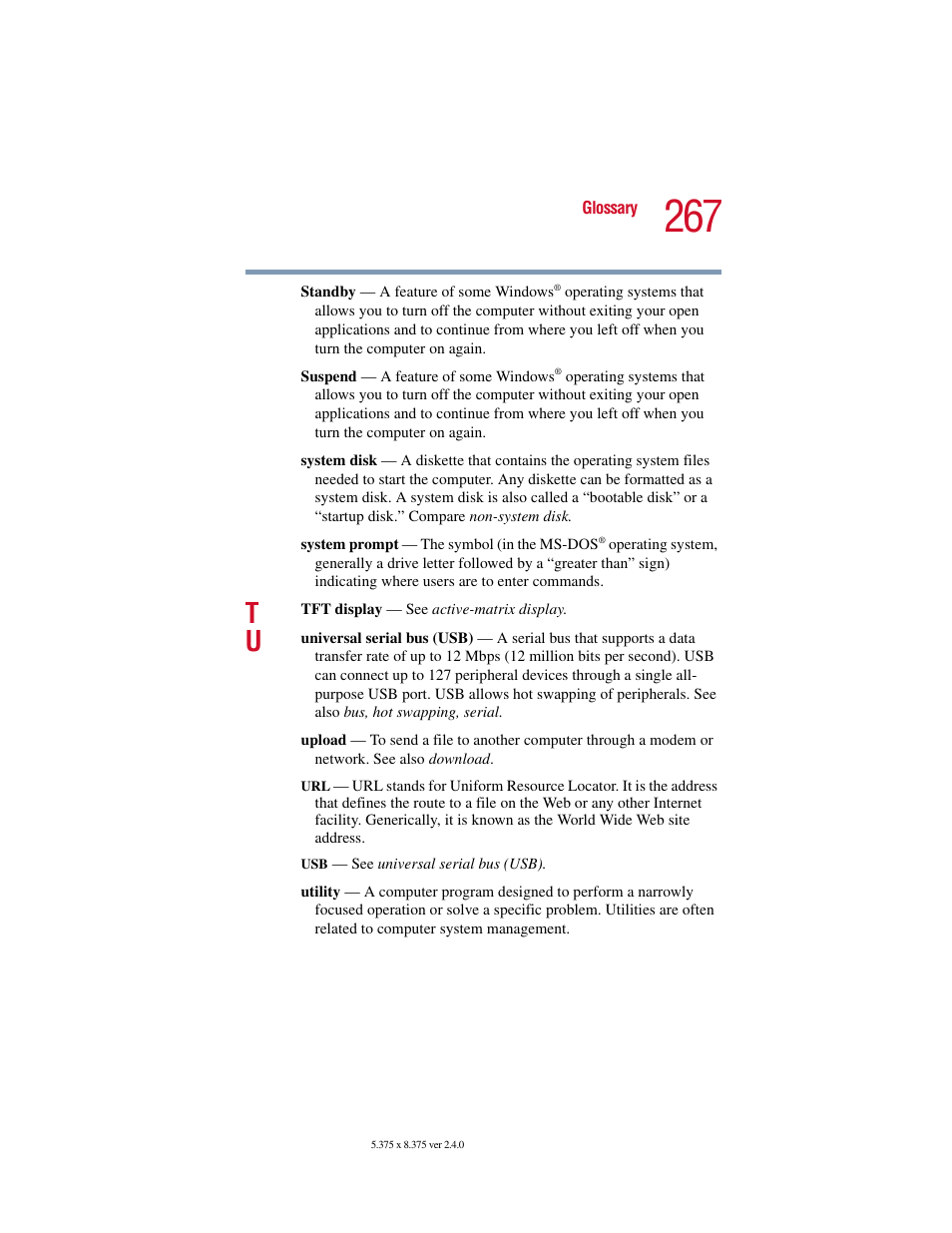 Toshiba Satellite 2415 Series User Manual | Page 267 / 279
