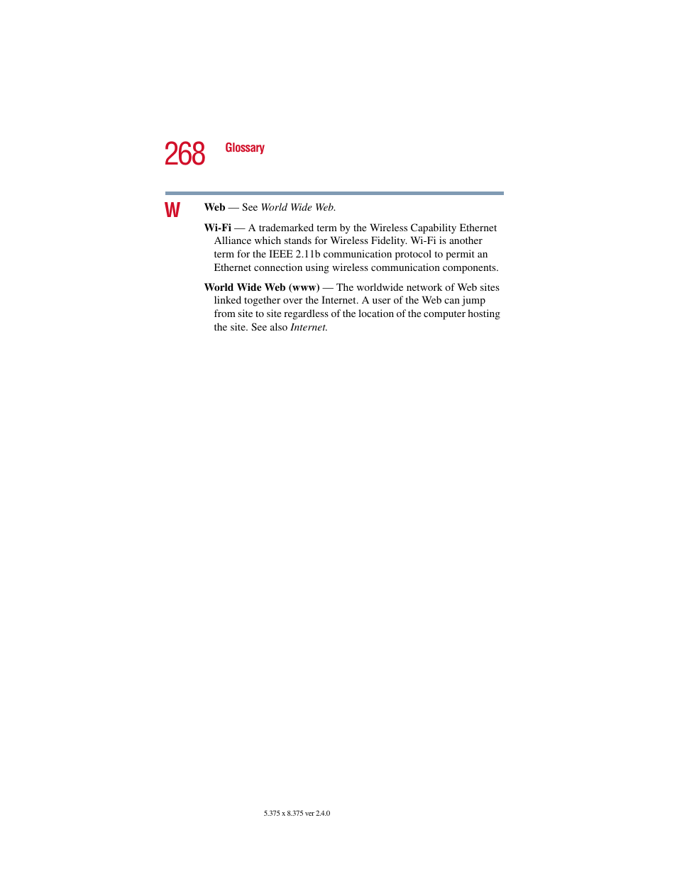 Toshiba Satellite 2415 Series User Manual | Page 268 / 279