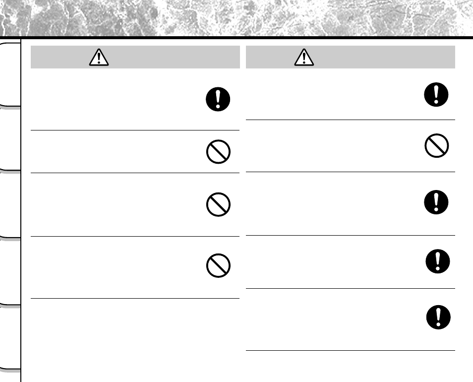 Caution, Safety precautions (continued) | Toshiba PDR-M5 User Manual | Page 12 / 120