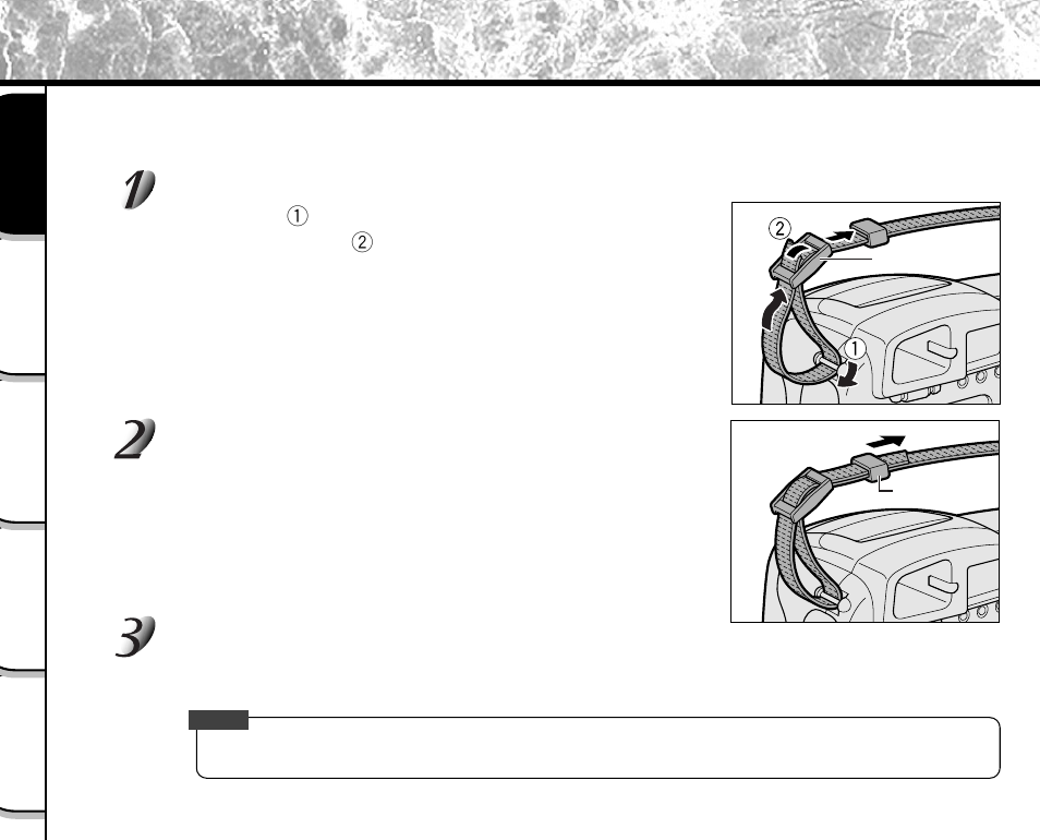 Attaching the strap | Toshiba PDR-M5 User Manual | Page 26 / 120