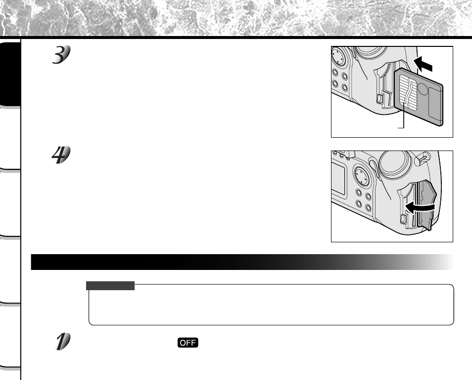 About smartmedia™ (continued), Removing smartmedia | Toshiba PDR-M5 User Manual | Page 34 / 120