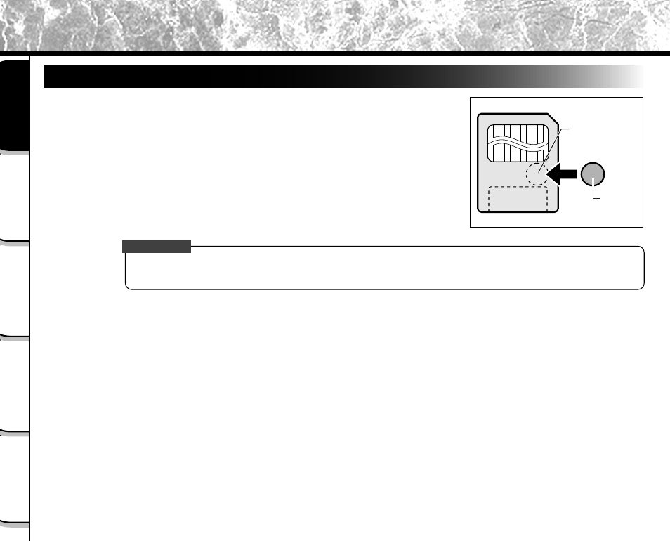 About smartmedia™ (continued), Write protection | Toshiba PDR-M5 User Manual | Page 36 / 120