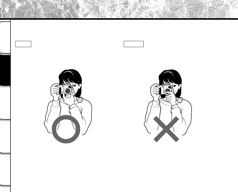 How to hold your camera | Toshiba PDR-M5 User Manual | Page 40 / 120