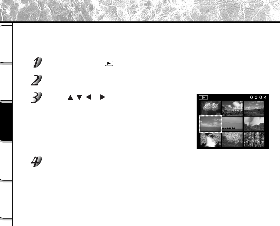 Displaying a list of images (thumbnail display) | Toshiba PDR-M5 User Manual | Page 76 / 120